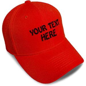imageBaseball Cap Custom Personalized Text Dad Hats for Men ampamp Women Strap ClosureRed