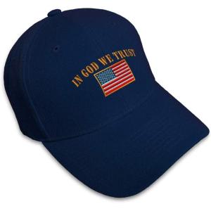 imageBaseball Cap in God We Trust American Flag Embroidery Countries AcrylicNavy