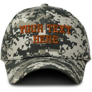 imageCamo Baseball Cap Custom Personalized Text Hunting Dad Hats for Men ampamp WomenPixel Digital Camo