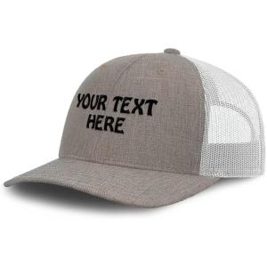 imageMesh Trucker Hat Baseball Cap Custom Personalized Text Dad Hats for Men ampamp WomenHeather Khaki