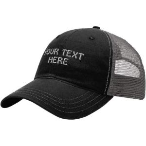 imageRichardson Soft Trucker Hat Custom Personalized Text Dad Hats for Men ampamp WomenBlack Charcoal