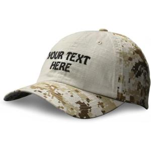 imageSoft Camo Hat Custom Personalized Text Dad Hats Men ampamp Women Hunting Baseball CapPixel Camo Sand