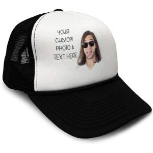 imageTrucker Hat Men ampamp Women Snapback Custom Personalized Photo ampamp Text Baseball CapBlack