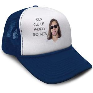 imageTrucker Hat Men ampamp Women Snapback Custom Personalized Photo ampamp Text Baseball CapNavy