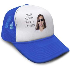 imageTrucker Hat Men ampamp Women Snapback Custom Personalized Photo ampamp Text Baseball CapRoyal Blue