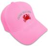 imageBaseball Cap Crab C Embroidery Animals Ocean Hats for Men WomenSoft Pink