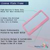 imageMetal License Plate Frame Black Bear Chrome Heavy Duty Steel Tag Holder Car Accessories Chrome 2 Holes 1 FrameSoft Pink 2 Holes