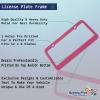 imageSpeedy Pros Metal License Plate Frame Id Rather Be Flying Metal A Tag Holder Car Accessories Black 2 Holes 1 FrameHot Pink 2 Holes