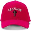 imageBaseball Cap Christain Chaplain Cross Embroidery Dad Hats for Men ampamp Women 1 SizeHot Pink
