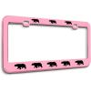 imageMetal License Plate Frame Black Bear Chrome Heavy Duty Steel Tag Holder Car Accessories Chrome 2 Holes 1 FrameSoft Pink 2 Holes