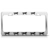 imageMetal License Plate Frame Horses Chrome Style A Car Accessories Chrome 2 Holes