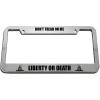 imageSpeedy Pros License Plate Frame Dont Tread on Me Liberty Or Death Zinc Weatherproof Car Accessories Chrome 2 Holes 1 FrameChrome 2 Holes