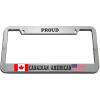 imageSpeedy Pros License Plate Frame Proud Canadian American Zinc Weatherproof Car Accessories Chrome 2 Holes 1 Frame