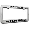 imageSpeedy Pros Metal License Plate Frame Id Rather Be Flying Metal A Tag Holder Car Accessories Black 2 Holes 1 FrameChrome 2 Holes