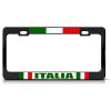 imageSpeedy Pros Metal License Plate Frame Italian Flag Italia Country Car Accessories Black 2 Holes