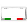 imageSpeedy Pros Metal License Plate Frame Italian Flag Italy Country Style B Car Accessories Chrome 2 Holes