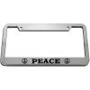 imageSpeedy Pros Peace WPeace Sign Zinc Metal License Plate Frame Car Auto Tag Holder  Chrome 2 Holes