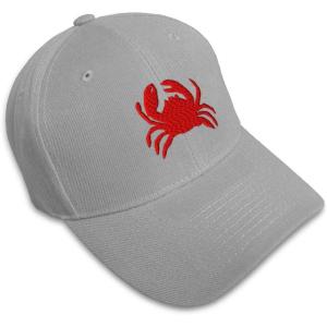 imageBaseball Cap Crab C Embroidery Animals Ocean Hats for Men WomenGray
