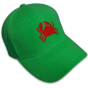 imageBaseball Cap Crab C Embroidery Animals Ocean Hats for Men WomenKelly Green