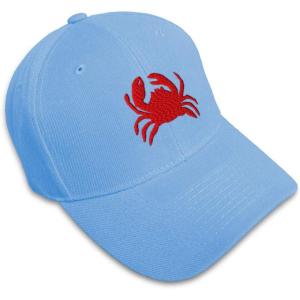 imageBaseball Cap Crab C Embroidery Animals Ocean Hats for Men WomenLight Blue