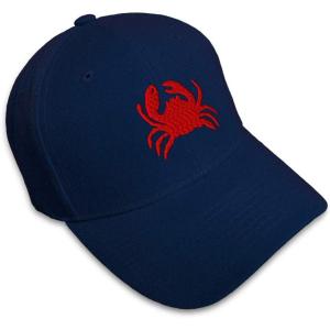 imageBaseball Cap Crab C Embroidery Animals Ocean Hats for Men WomenNavy