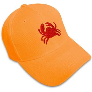 imageBaseball Cap Crab C Embroidery Animals Ocean Hats for Men WomenOrange