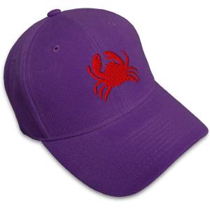 imageBaseball Cap Crab C Embroidery Animals Ocean Hats for Men WomenPurple