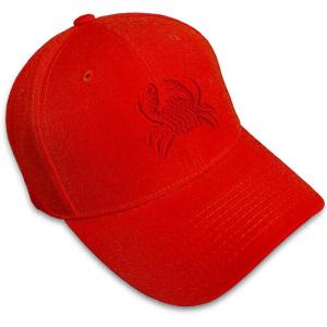 imageBaseball Cap Crab C Embroidery Animals Ocean Hats for Men WomenRed