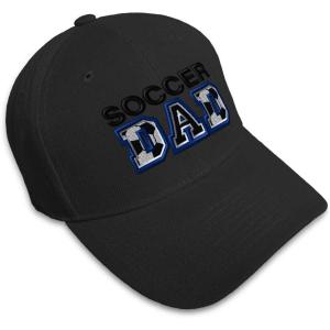 imageCustom Baseball Cap Soccer Dad B Embroidery Acrylic Dad Hats for Men ampamp WomenBlack Design Only