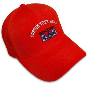 imageCustom Baseball Cap Soccer Dad B Embroidery Acrylic Dad Hats for Men ampamp WomenRed Personalized Text Here