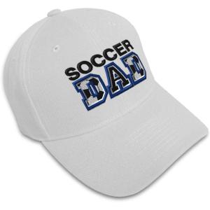 imageCustom Baseball Cap Soccer Dad B Embroidery Acrylic Dad Hats for Men ampamp WomenWhite Design Only