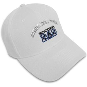 imageCustom Baseball Cap Soccer Dad B Embroidery Acrylic Dad Hats for Men ampamp WomenWhite Personalized Text Here
