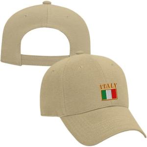 imageSpeedy Pros Baseball Cap Italy Flag Gold Name Embroidery Dad Hats for Men ampamp Women 1 SizeKhaki