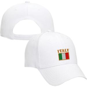 imageSpeedy Pros Baseball Cap Italy Flag Gold Name Embroidery Dad Hats for Men ampamp Women 1 SizeWhite