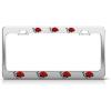 imageSpeedy Pros Metal License Plate Frame Ladybug Lady Bug Style B Car Accessories Chrome 2 Holes