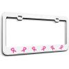 imageSpeedy Pros Metal License Plate Frame Think Pink Breast Cancer Ribbons Hot Pink Metal Tag Holder Car Accessories Soft Pink 2 Holes 1 FrameWhite 2 Holes