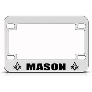 imageMasonic Mason Moson Logo Metal Bike Motorcycle License Plate Frame Holder