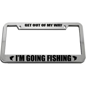 imageSpeedy Pros Get Out of Fish Fishing License Plate Frame Tag Holder