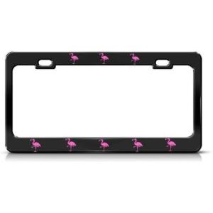 imageSpeedy Pros Pink Flamingo Animal Metal License Plate Frame Tag Holder