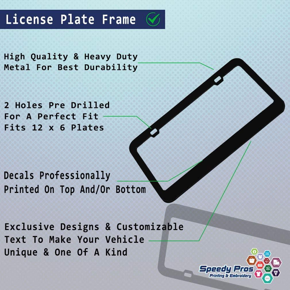 imageSpeedy Pros Metal License Plate Frame Horseshoe Horseshoes Metal Tag Holder Car Accessories Black 2 Holes 1 FrameBlack 2 Holes