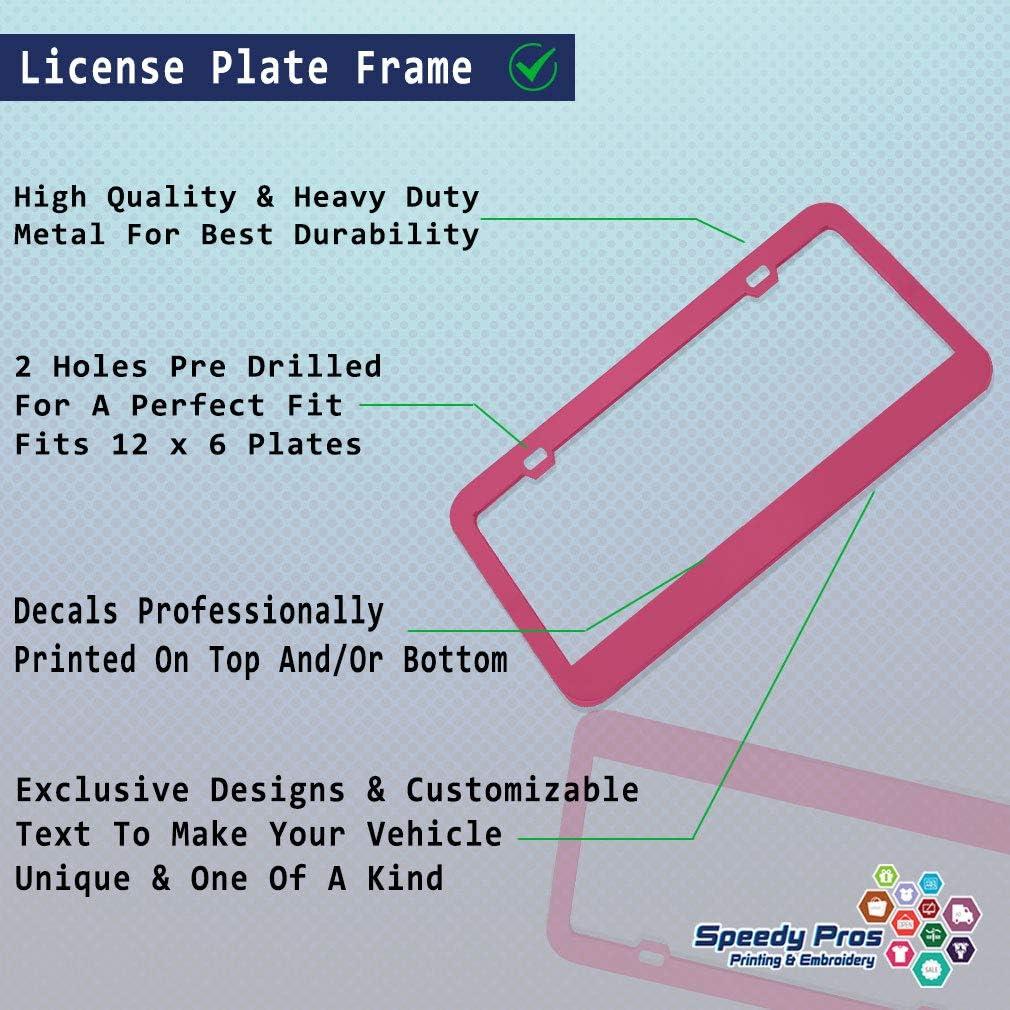 imageSpeedy Pros Metal License Plate Frame Horseshoe Horseshoes Metal Tag Holder Car Accessories Black 2 Holes 1 FrameHot Pink 2 Holes