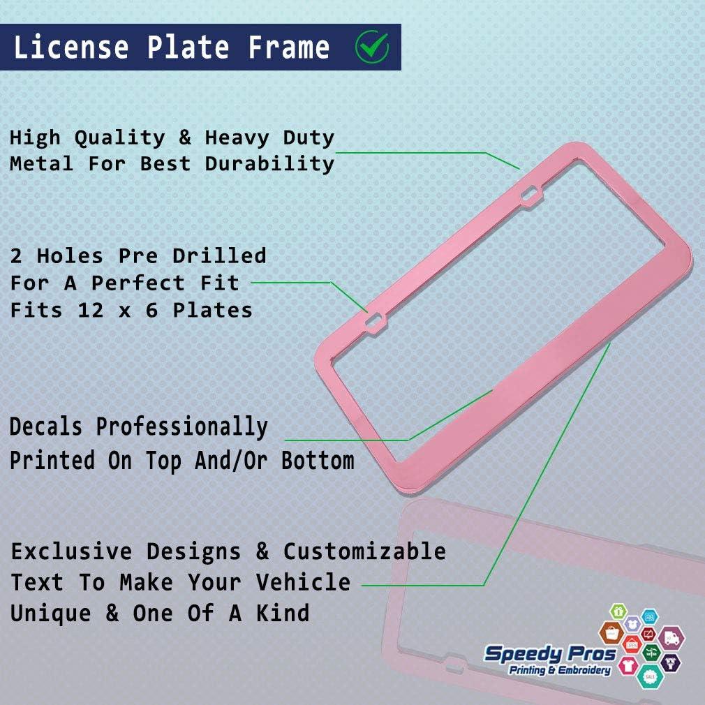 imageSpeedy Pros Metal License Plate Frame Horseshoe Horseshoes Metal Tag Holder Car Accessories Black 2 Holes 1 FrameSoft Pink 2 Holes