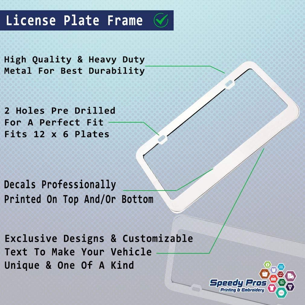 imageSpeedy Pros Metal License Plate Frame Horseshoe Horseshoes Metal Tag Holder Car Accessories Black 2 Holes 1 FrameWhite 2 Holes