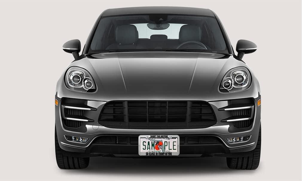 imageSpeedy Pros Metal License Plate Frame Sorry for Driving So Close Humor Funny Metal Tag Holder Car Accessories Black 2 Holes 1 FrameRed 2 Holes