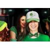 imageTrucker Hat Irish Clover and Ladybug Good Luck Nature Flowers ampamp Plants PolyesterKelly Green