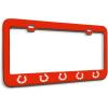 imageSpeedy Pros Metal License Plate Frame Horseshoe Horseshoes Metal Tag Holder Car Accessories Black 2 Holes 1 FrameRed 2 Holes