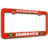 imageSpeedy Pros Metal License Plate Frame Jamaica Out of Many 1 People Country Metal Tag Holder Car Accessories Chrome 2 Holes 1 FrameRed 2 Holes
