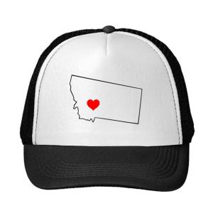 imageMontana Heart Love Adjustable Trucker Hat Cap Black