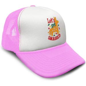 imageSpeedy Pros Trucker Hat Lets Get Smashed Snapback Baseball Cap for Men ampamp Women PolyesterPink