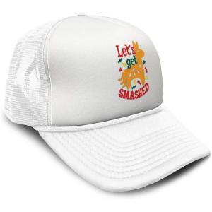 imageSpeedy Pros Trucker Hat Lets Get Smashed Snapback Baseball Cap for Men ampamp Women PolyesterWhite